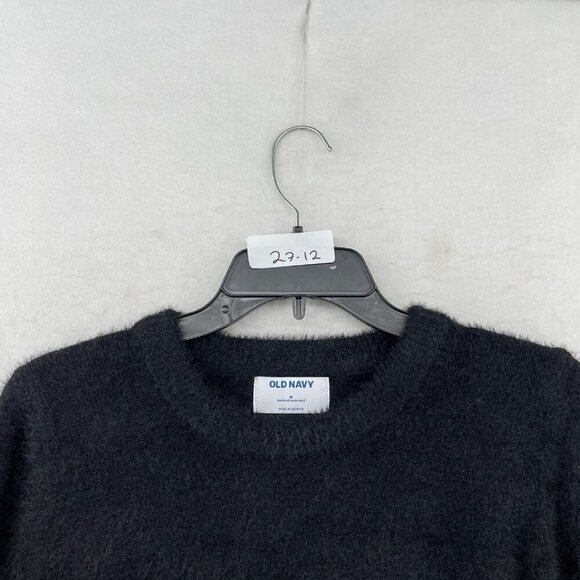 Old Navy Sweater Womens M Black Knit Crew Neck Regular Long Sleeve Pullover - Picture 12 of 12